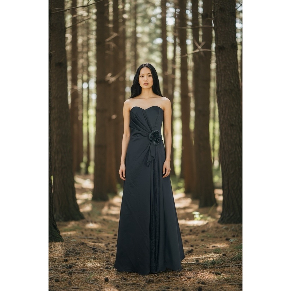 Halloween Play Black Gothic Wedding Evening Dress Pesavento Couture Small Medium - Picture 12 of 14